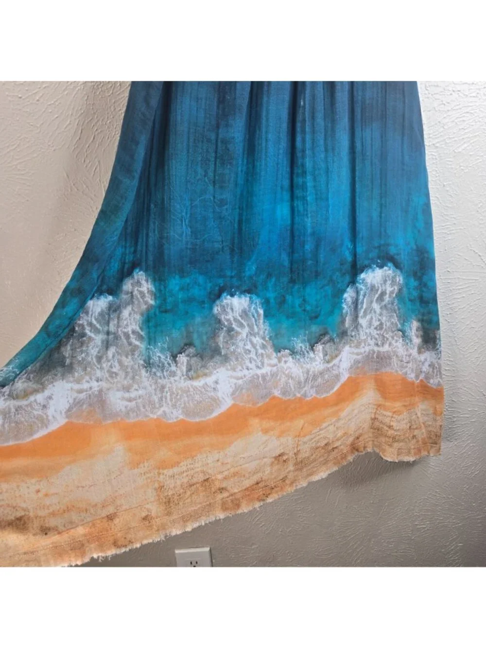 Natural Life Cotton Gauze Mini Tent Dress Blue Sleeveless Coastal Beach Vacation - Picture 6 of 10